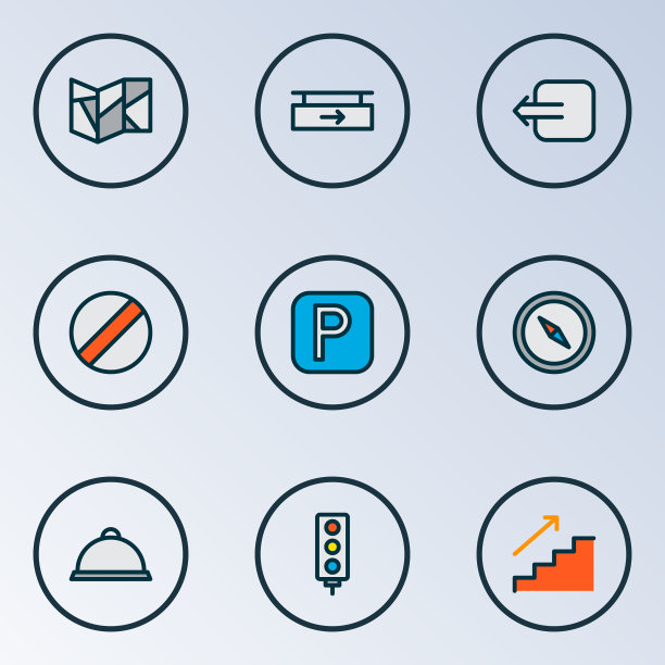 导航图标的颜色线设置与出路图片下载