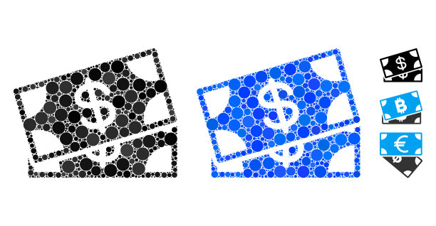 钞票组成图标球形物品图片下载