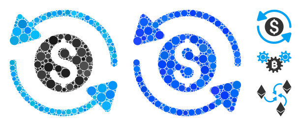 资金周转组成图标圆点图片下载