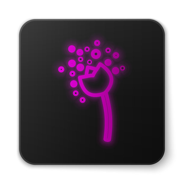 发光的氖线花产生花粉图片下载