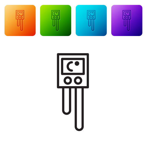 黑线温湿度传感器图标图片下载