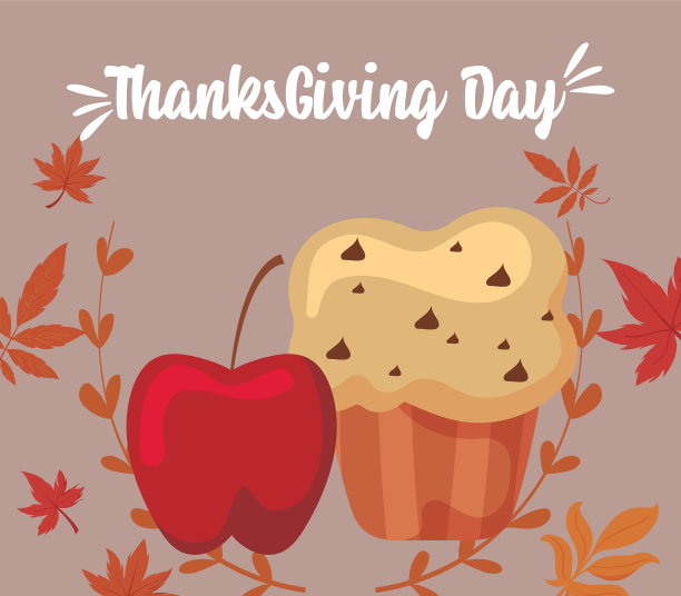 苹果松饼和感恩节图片下载