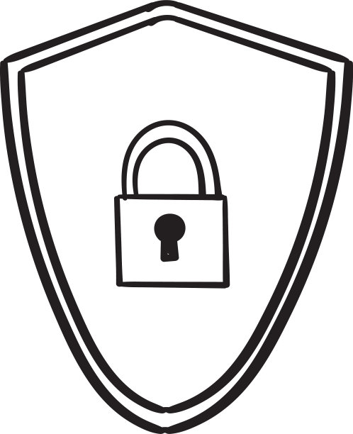 手绘风格安全图标图片下载
