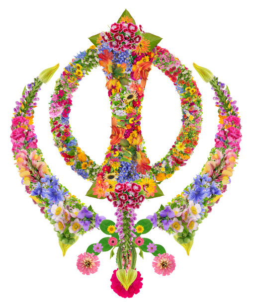 剑和盾是锡克教徒的宗教象征。孤立的图片下载