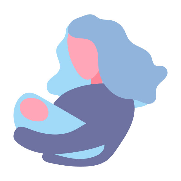 现代平面矢量插图。母亲抱着刚出生的婴儿。母亲节的概念。女人用爱抚育婴儿图片下载