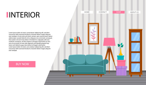 室内客厅为扁平式图片下载