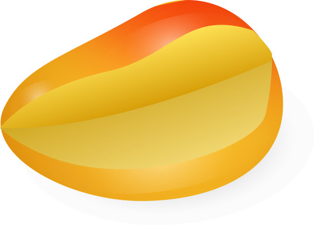 一片切芒果图标卡通风格图片下载