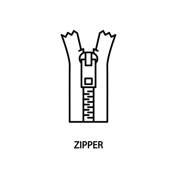 缝制拉链平线图标。服装修复。网站横幅，网站和印刷材料的概念。图片下载