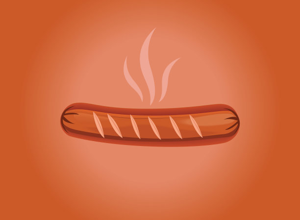 烤香肠背景矢量图片下载
