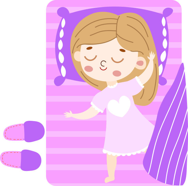 可爱的浅色头发的小女孩可爱的睡在图片下载