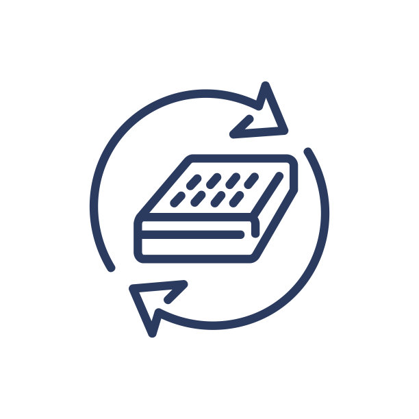 带箭头的床垫细线图标图片下载