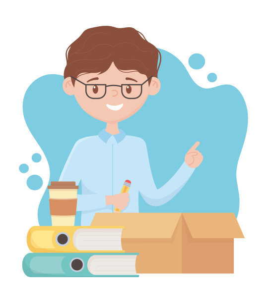 工作压力大，拿着铅笔盒书和咖啡杯的商人图片下载