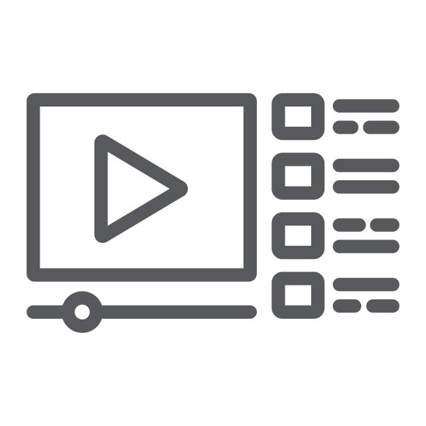 视频教程线图标，教育和学校，在线流媒体网站矢量图形标志，白色背景上的线性图标，eps 10。图片下载