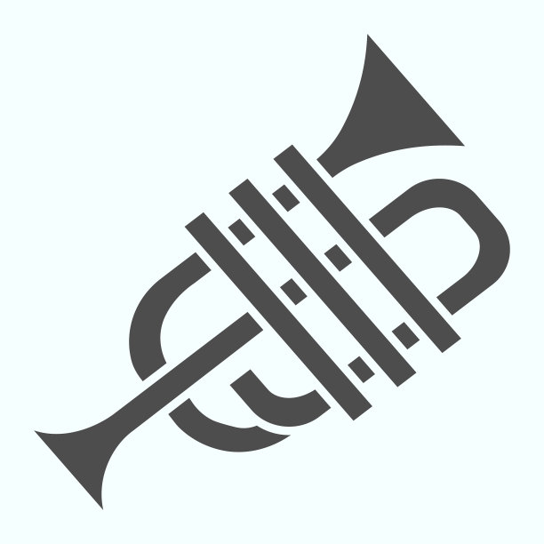 喇叭实心图标吹奏乐器图片下载