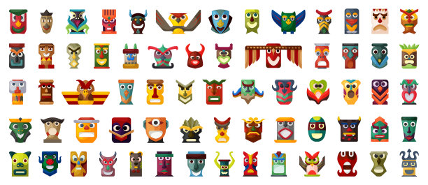 本土图腾卡通设置图标图片下载