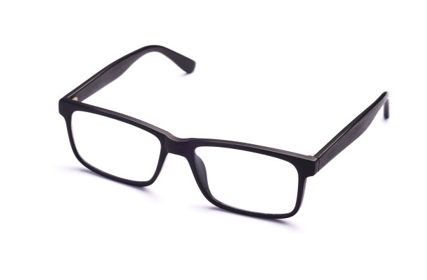黑色眼镜孤立，近距离的眼镜上的白色背景图片下载