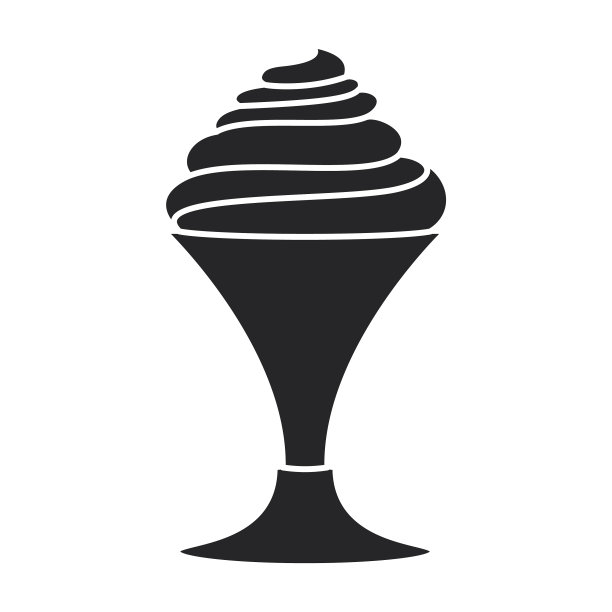 冰淇淋图标黑色图标孤立图片下载