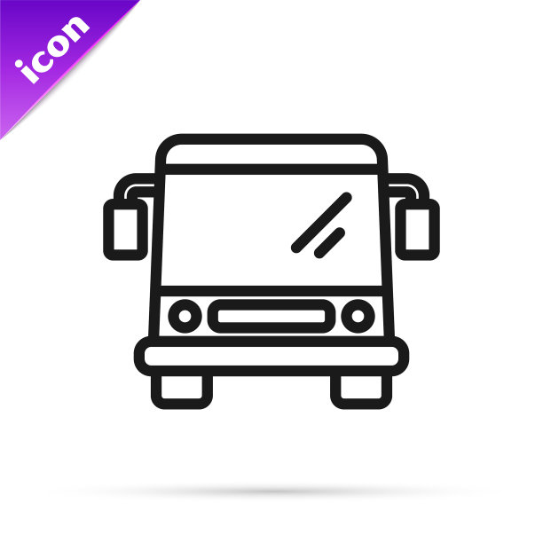 黑色线路总线图标隔离在白色背景上图片下载