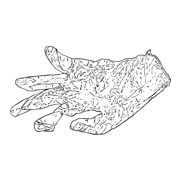 使用过的医用手套处理不当。乱抛有害污染生物废弃物的错误处理方式。新冠肺炎预防建议绘制。图片下载