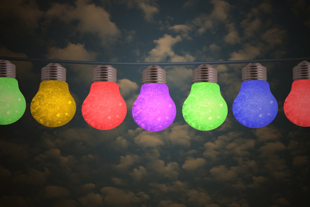 一串灯，电灯泡庆典图片下载