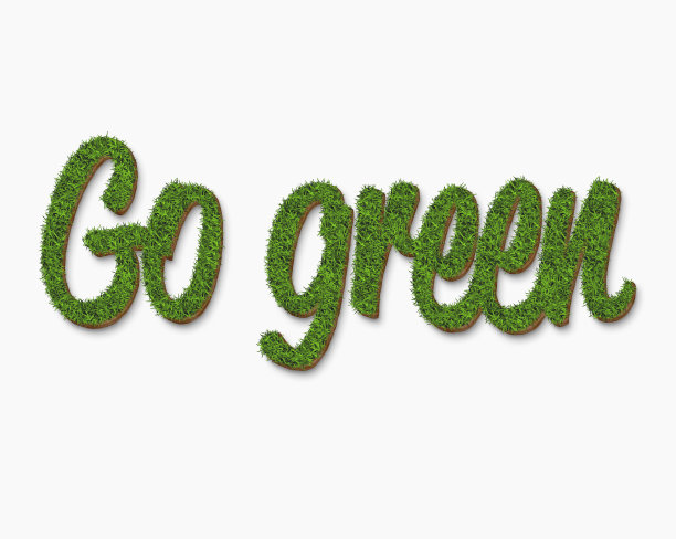 Go green的文本是一个绿色的草纹理图片下载