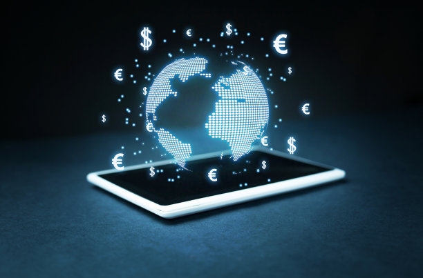 有美元和欧元符号的地球仪。全球商业的概念。图片下载