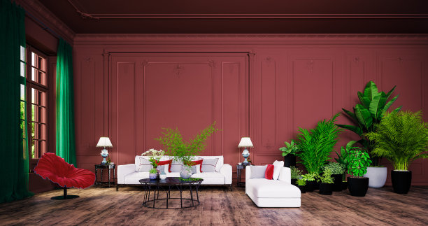 现代室内设计。房屋、公寓、办公室或酒店的装饰背景。图片下载