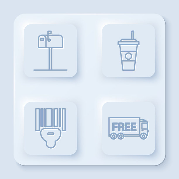 设线打开邮箱咖啡杯扫描仪图片下载