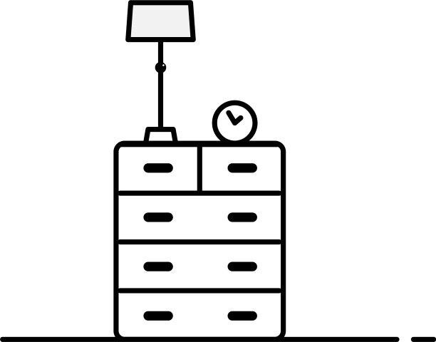 卡通橱柜与灯家具图片下载