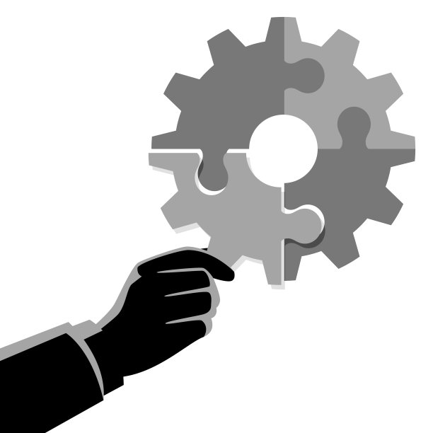 商人手里拿着最后一块拼图图片下载