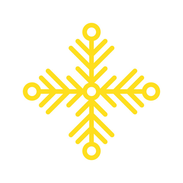 雪花圣诞节图标扁平设计图片下载