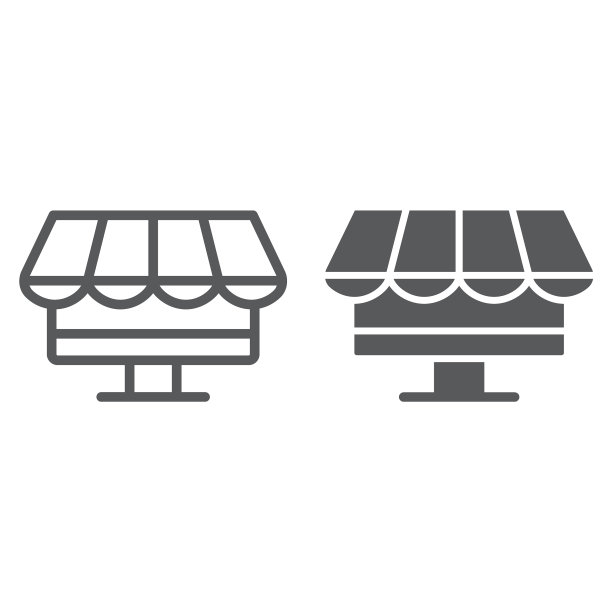 游戏商店线性图标图片下载