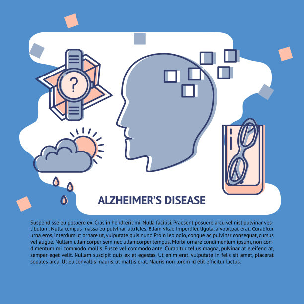 阿尔茨海默病概念横幅或海报图片下载