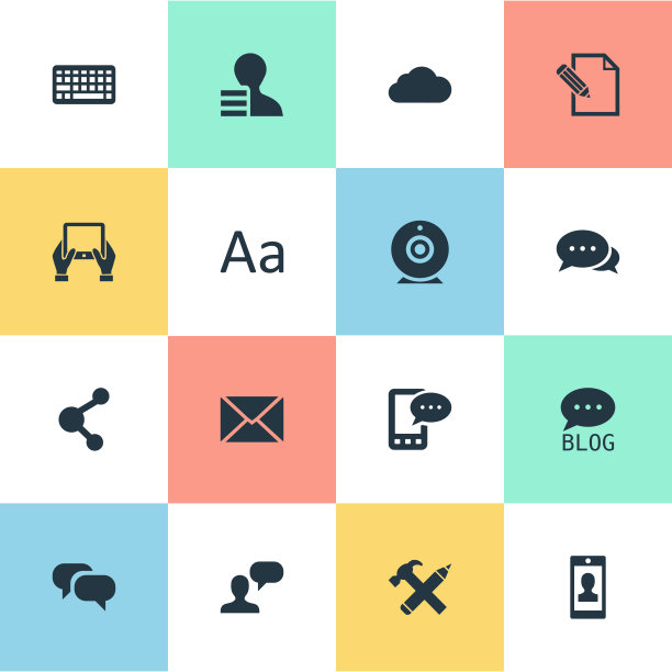 一套简单的报纸图标图片下载