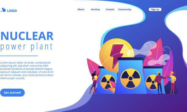 核能概念登陆页面图片下载