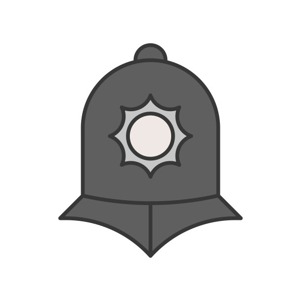 英国警察头盔警察相关轮廓图标图片下载
