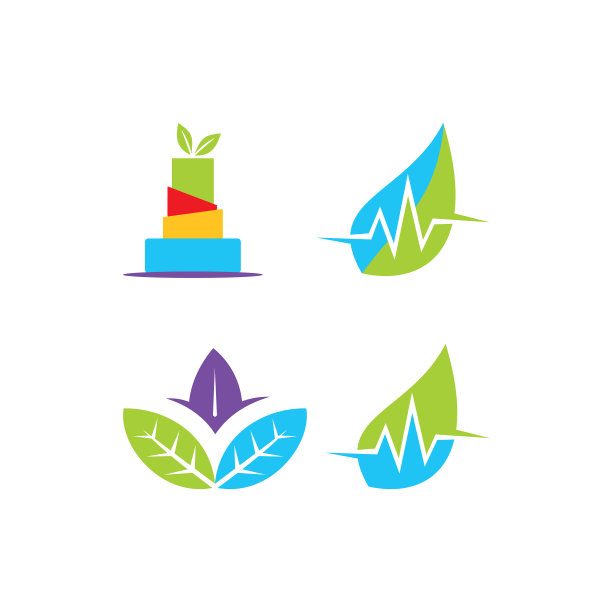 叶子标志设计模板集图片下载