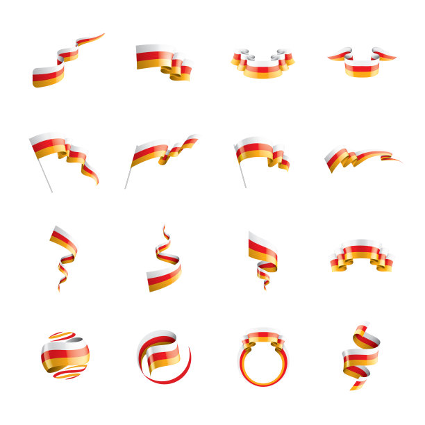 南奥塞梯国旗上有白色图片下载