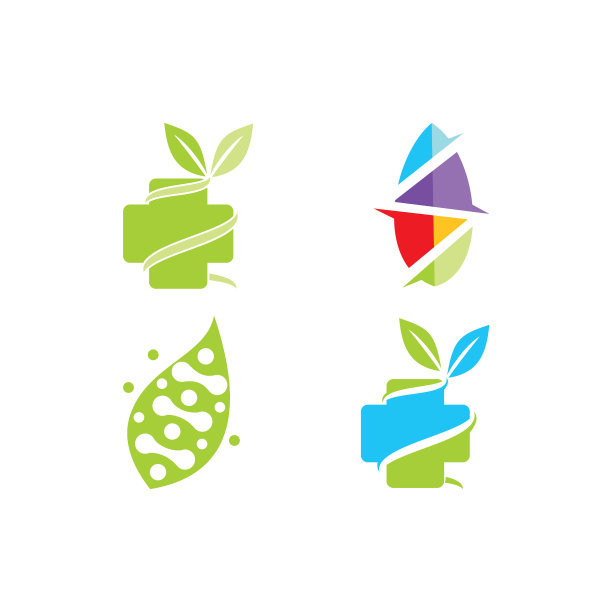 叶子标志设计模板集图片下载