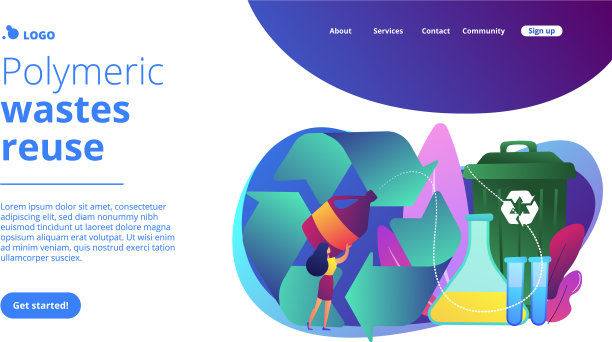 化学品回收概念登陆页面图片下载