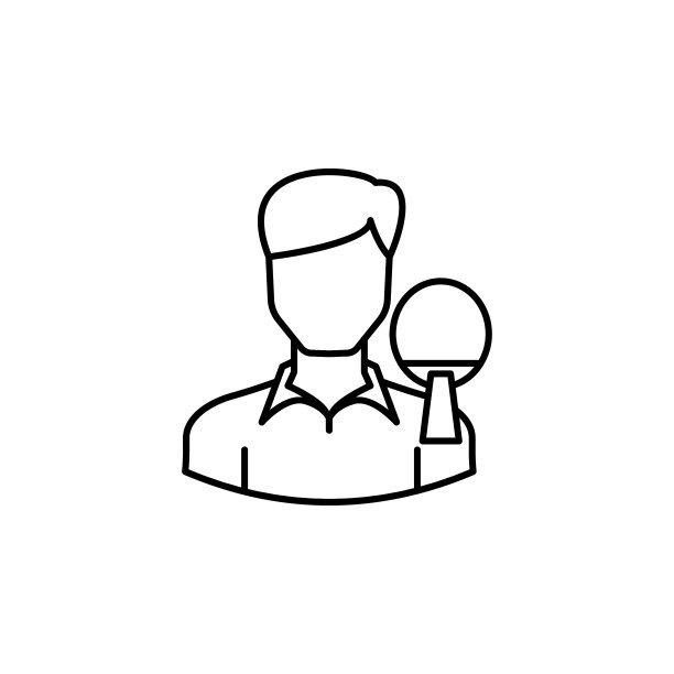 头像乒乓球轮廓和图标标志图片下载