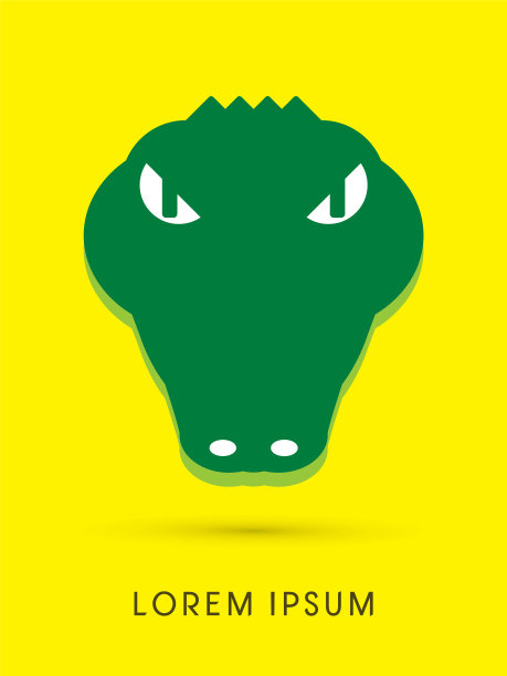 鳄鱼正面视图图片下载