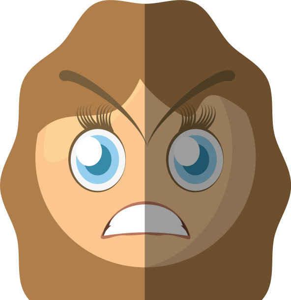 愤怒的表情符号卡通设计图片下载