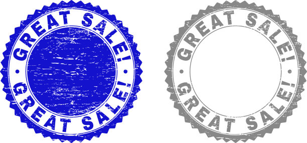 Grunge伟大的销售感叹号纹理邮票印章图片下载