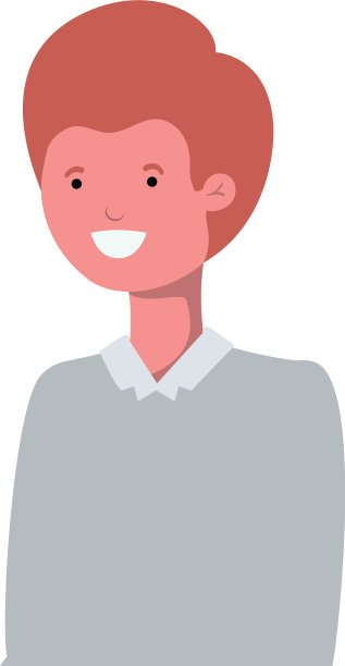 白色背景的年轻人图片下载