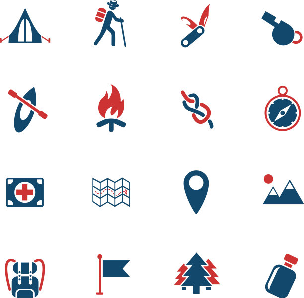 童子军日图标集图片下载