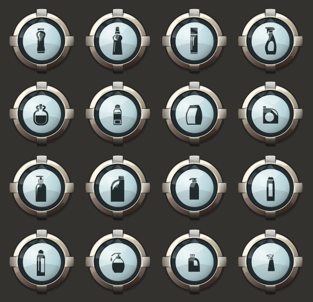 家居化学品图标集图片下载