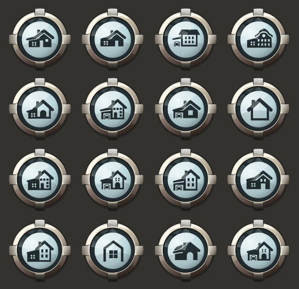 房子类型图标集图片下载