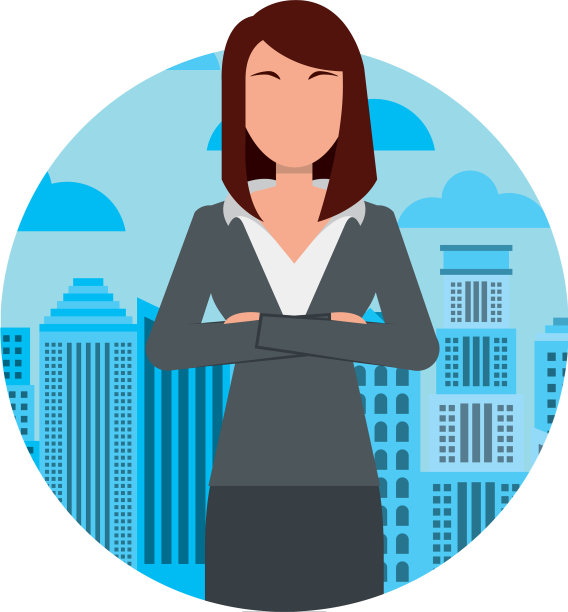 商业女性性格城市背景图片下载