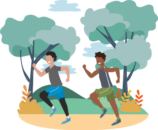 健身运动火车卡通图片下载